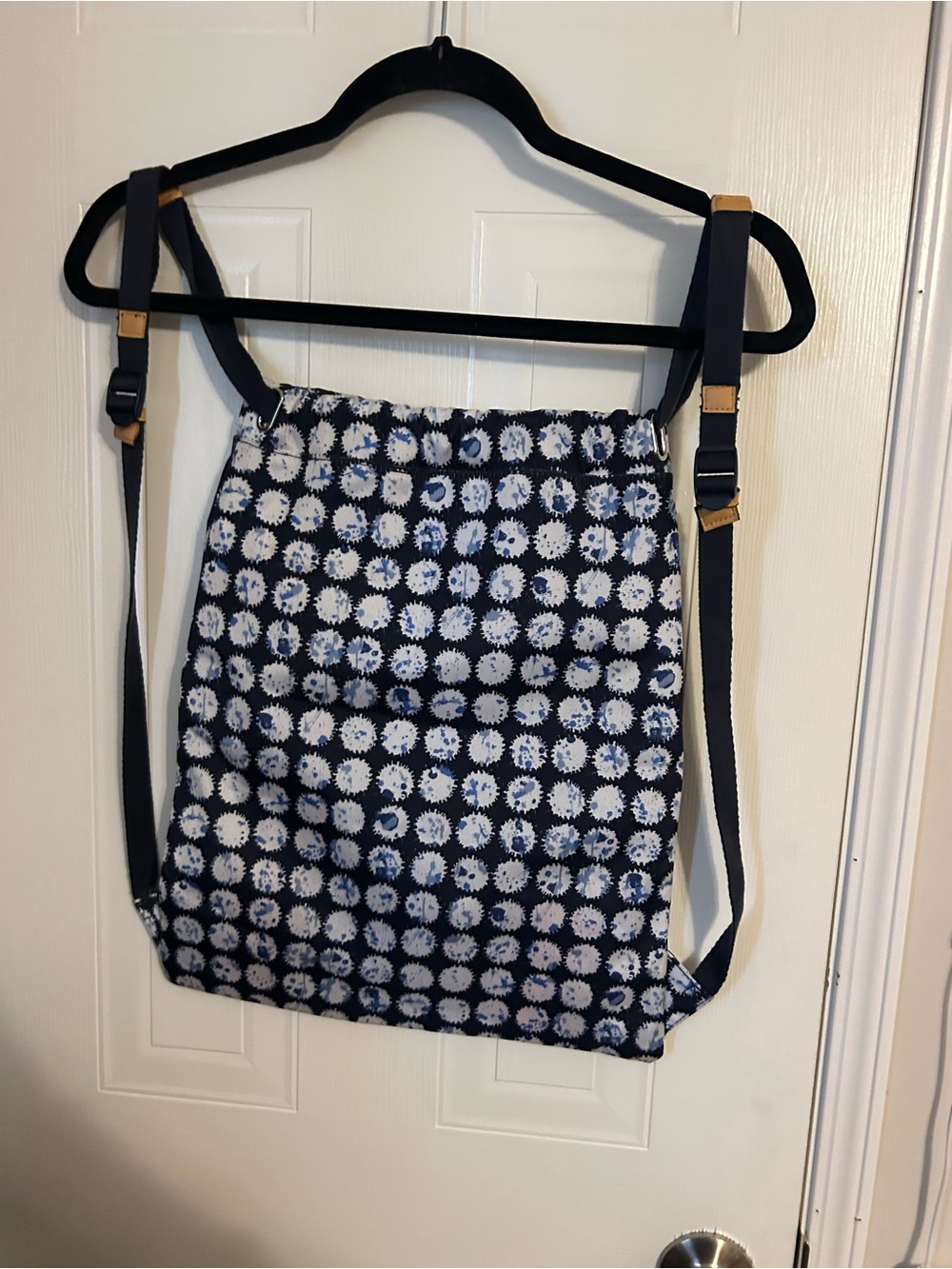 Vera Bradley Navy pattern Drawstring Backpack - Picture 3 of 6